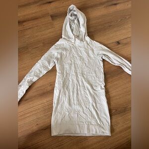 Lululemon white long sleeve with hood size 4